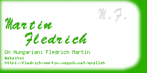 martin fledrich business card